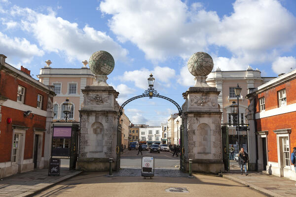 The entrance of the Old Royal Naval College, Greenwich, London, Great Britain, UK