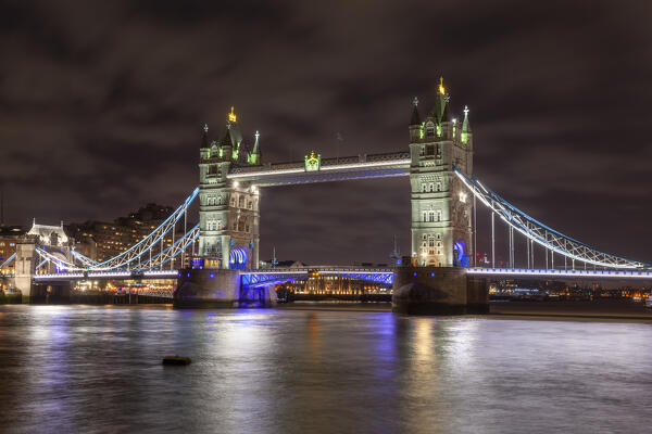 The Tower Bridge in the evening, Southwark, London, Great Britain, UK