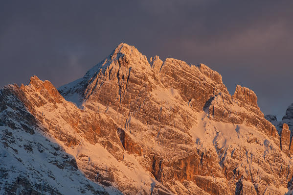 Punta Nera (Sorapis Group), Ampezzo Dolomites, Cortina d'Ampezzo, Belluno, Italy.