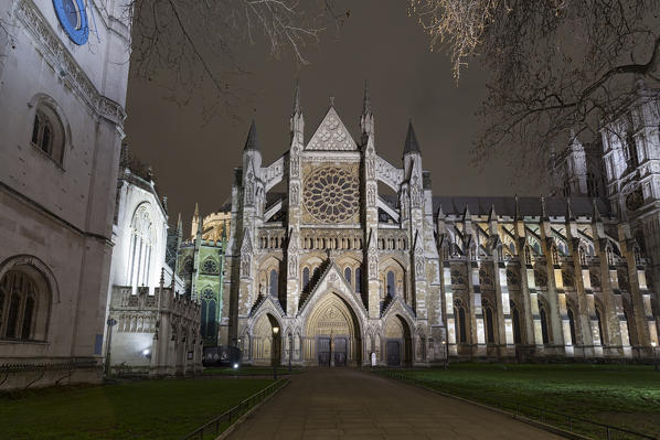 Westminster Abbey in the evening, London, Great Britain, UK