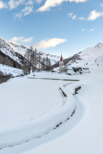 Predoi/Prettau, Aurina Valley, South Tyrol, Italy. The chapel of the Holy Spirit