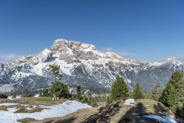 Picco di Vallandro, Prato Piazza, Dolomites, South Tyrol, Italy. The  Mount Croda Rossa