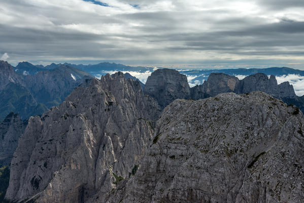 Pizzon, Monti del Sole, Dolomites, Veneto, Italy. The Monti del Sole