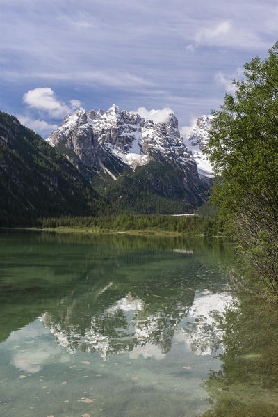 Landro, Dolomites, South Tyrol, Italy. The crags of Mount Cristallo