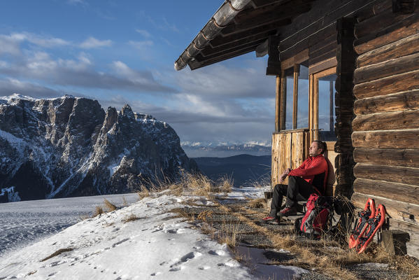 Alpe di Siusi/Seiser Alm, Dolomites, South Tyrol, Italy. Short break