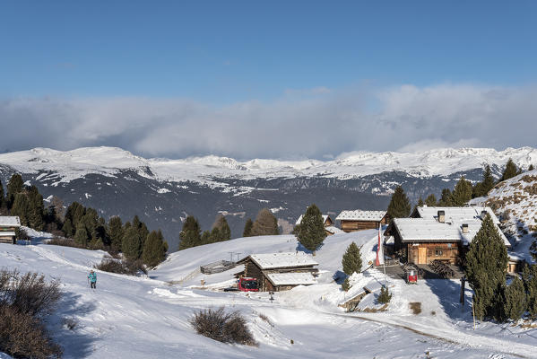 Alpe di Siusi/Seiser Alm, Dolomites, South Tyrol, Italy.The Arnika mountain hut