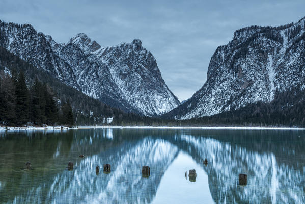 Dobbiaco/Toblach, South Tyrol, Italy. Dobbiaco Lake