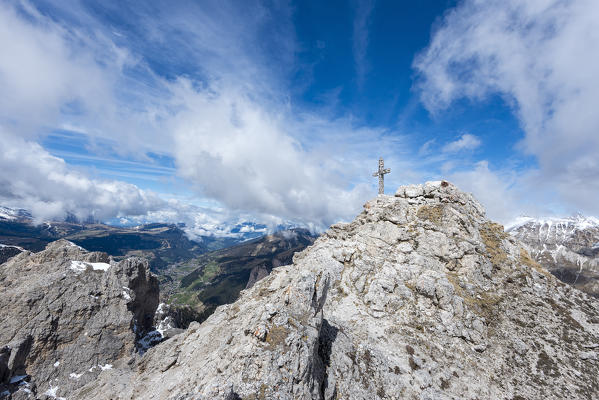 Gran Cir, Dolomites, South Tyrol, Italy. The summit of the Cir. 