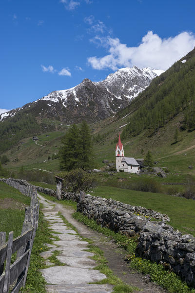 Predoi/Prettau, Aurina Valley, South Tyrol, Italy. The chapel of the Holy Spirit