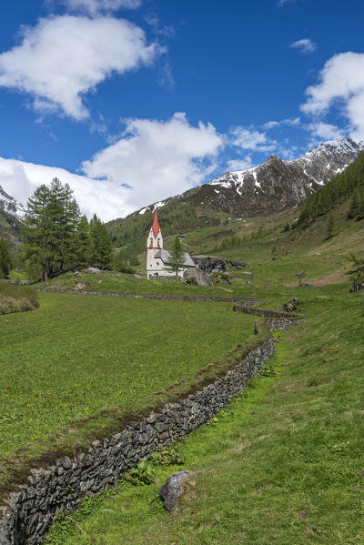 Predoi/Prettau, Aurina Valley, South Tyrol, Italy. The chapel of the Holy Spirit