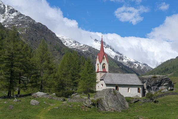 Predoi/Prettau, Aurina Valley, South Tyrol, Italy. The chapel of the Holy Spirit