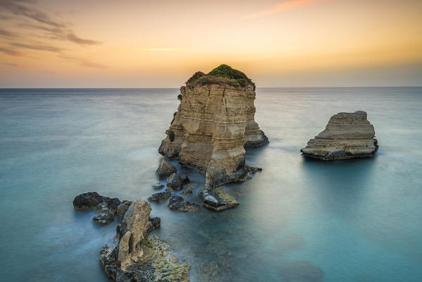 Melendugno, province of Lecce, Salento, Apulia, Italy. The Faraglioni in Torre Sant'Andrea
