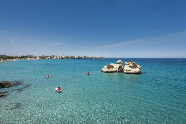 Melendugno, province of Lecce, Salento, Apulia, Italy. The Two Sisters