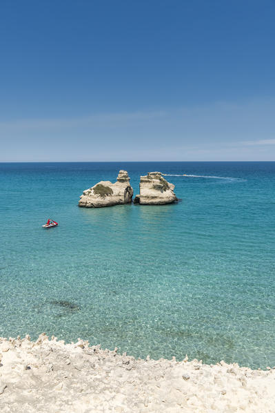 Melendugno, province of Lecce, Salento, Apulia, Italy. The Two Sisters