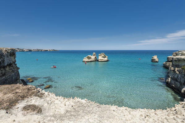 Melendugno, province of Lecce, Salento, Apulia, Italy. The Two Sisters