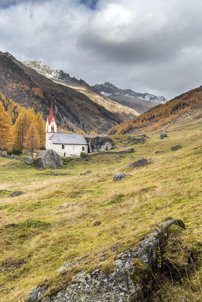 Predoi/Prettau, Aurina Valley, South Tyrol, Italy. The chapel of the Holy Spirit