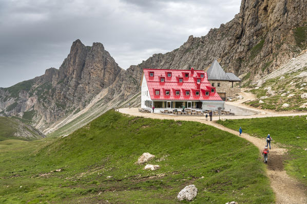 Tires Hut, Sciliar-Catinaccio Natural Park, Dolomites, Trentino Alto Adige, Italy 