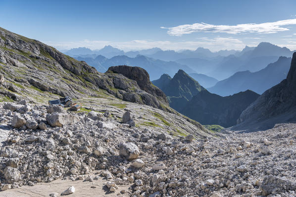 Mulaz mountain refuge, Belluno province, Veneto, Italy, Europe