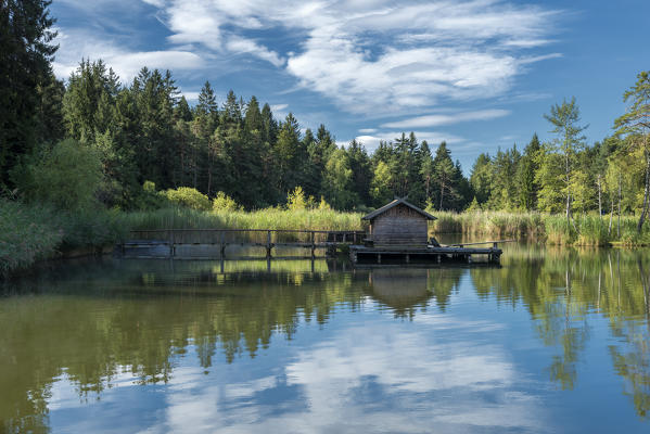 Fie / Völs, province of Bolzano, South Tyrol, Italy. The lake Fiè