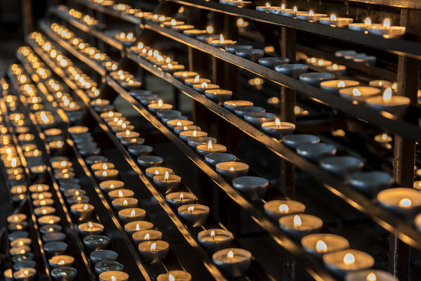 Vienna, Austria, Europe.  Candles in the Saint Stephen's Cathedral