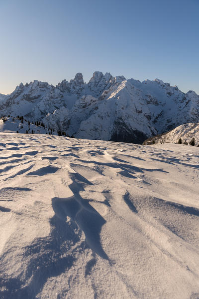 Prato Piazza/Plätzwiese, Dolomites, province of Bolzano, South Tyrol, Italy. The massif of the Cristallo group