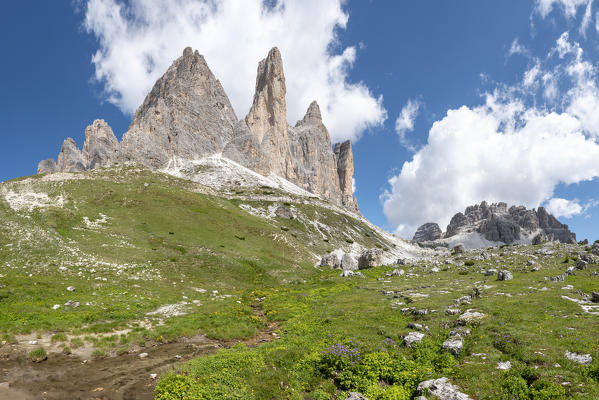 Auronzo, province of Belluno, Veneto, Italy. The Tre Cime di Lavaredo