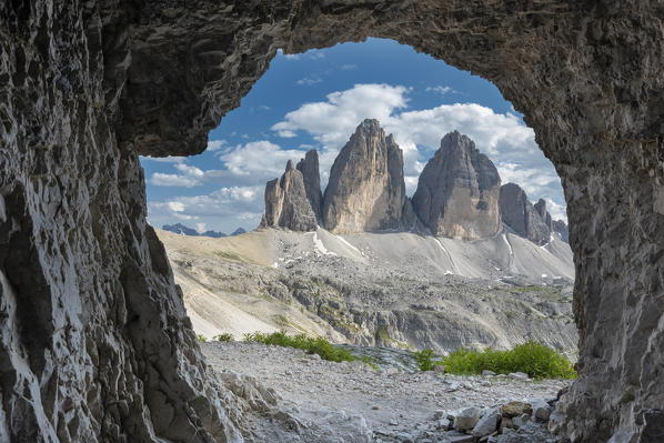 Sesto / Sexten, province of Bolzano, Dolomites, South Tyrol, Italy. The Tre Cime di Lavaredo