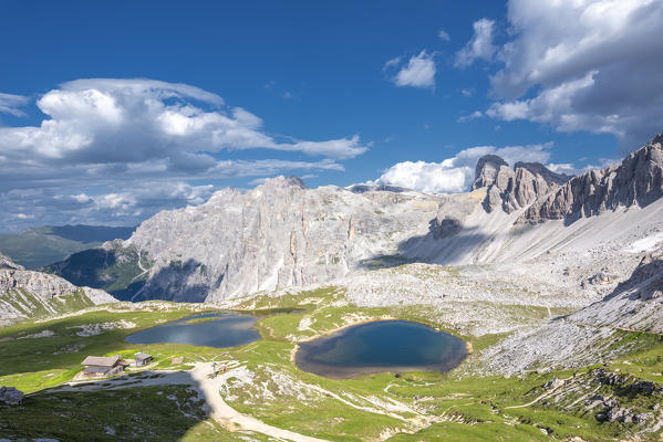 Sesto / Sexten, province of Bolzano, Dolomites, South Tyrol, Italy.The lakes Piani