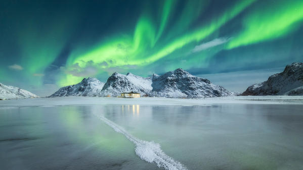 Skagsanden beach,Lofoten Islands,Norway