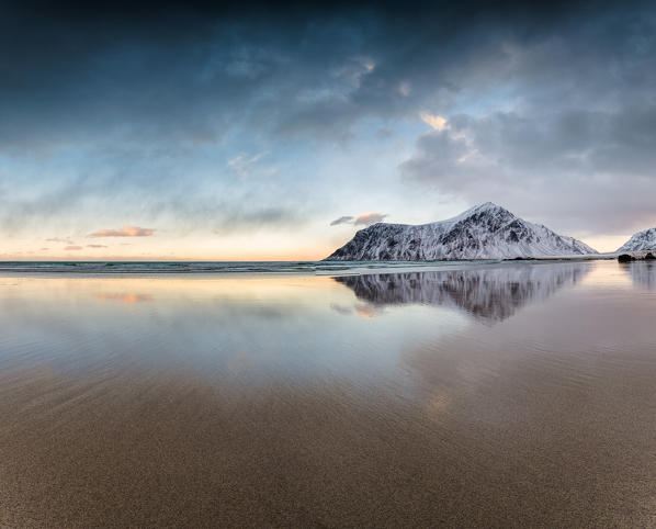 Skagsanden beach,Lofoten Islands,Norway