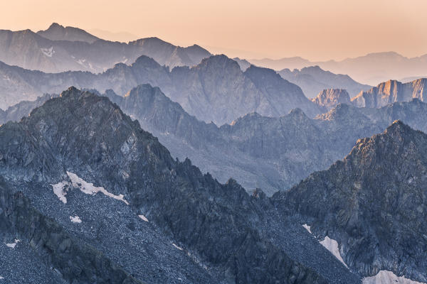 Sunrise in Adamello park from Cima Plem, Brescia province, Lombardy district, Italy, Europe