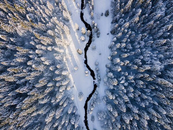 Aerial view of Brescia prealpi in Brescia province, Lombardy district, Italy, Europe.