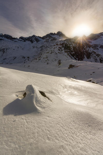 Winter in Adamello Park,Brescia province, Lombardy district, Italy