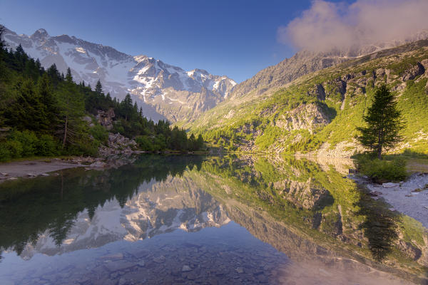 Aviolo lake in Adamello park, province of Brescia, Italy.