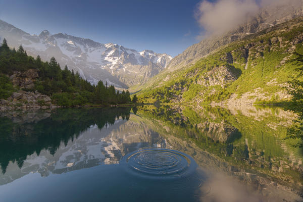 Aviolo lake in Adamello park, province of Brescia, Italy.