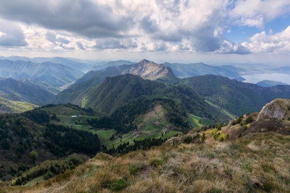 Europe, Italy, landscapes from Mount Guglielmo, province of Brescia.
