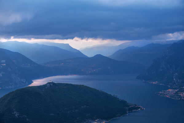 Europe, Italy, Iseo lake in province of Brescia.