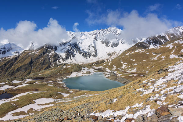 Europe,Italy,Lombardy, mountain landscape in Gavia pass, province of Brescia.