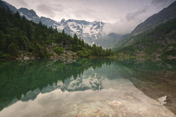 Europe, Ialy, Aviolo lake in Adamello park, province of Brescia.