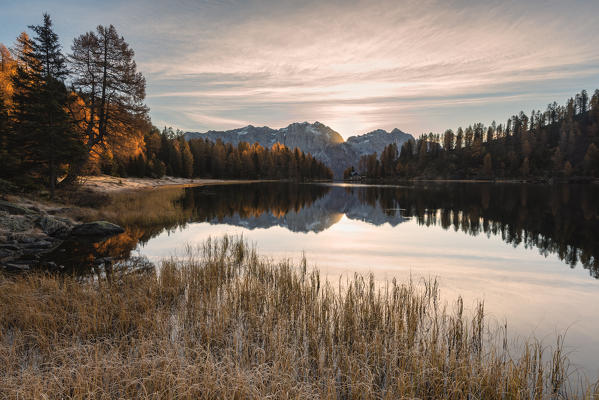 Malghette lake in Adamello Brenta natural park, Trento province, Trentino Alto Adige district, Italy, Europe.