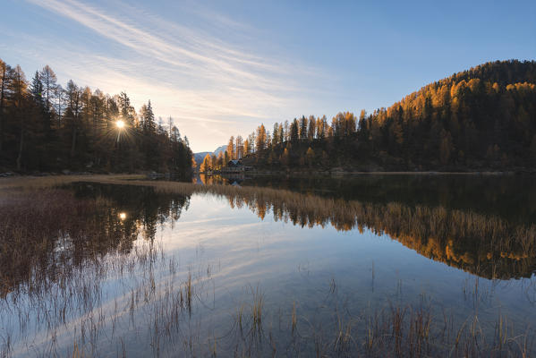 Malghette lake, Trentino Alto Adige district, Trento province, Italy,Europe.