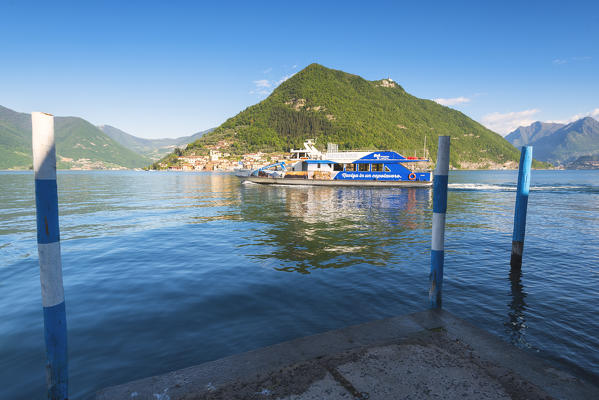 Montisola and Iseo lake, Brescia province, Lombardy district, Italy, Europe