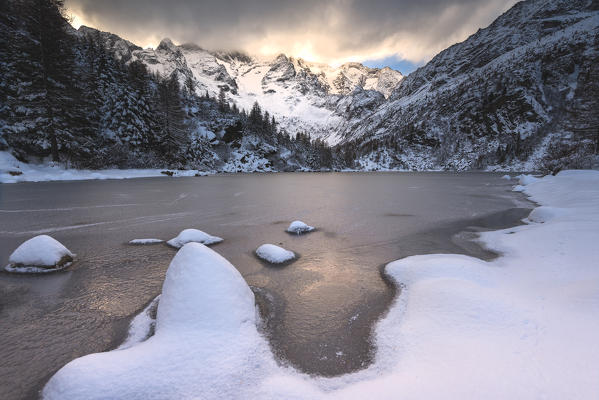 Aviolo lake, Vezza d'Oglio, Brescia province, Lombardy, Italy