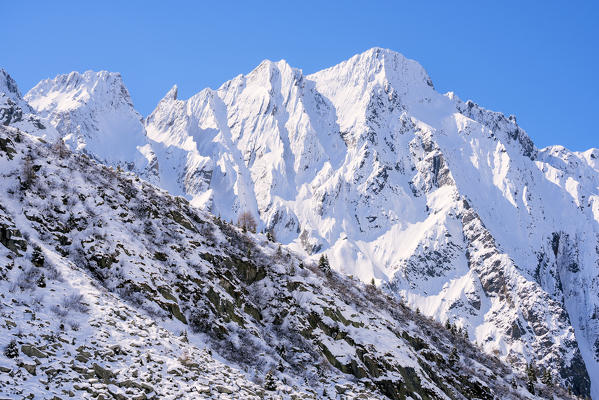 Winter season in Adamè Valley, Adamello park, Brescia province, Lombardy, Italy.