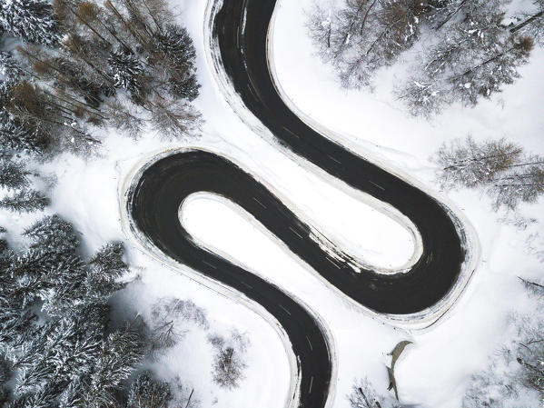 Maloja pass aerial view, Maloja Pass, Engadin, canton of Graubunden, Switzerland