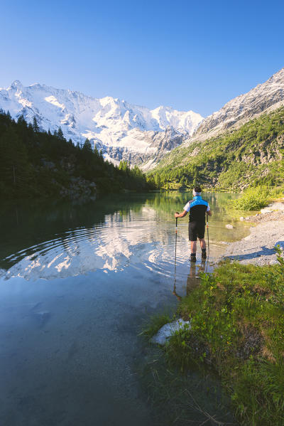 Aviolo lake in Adamello park, Brescia province, Lombardy, Italy.