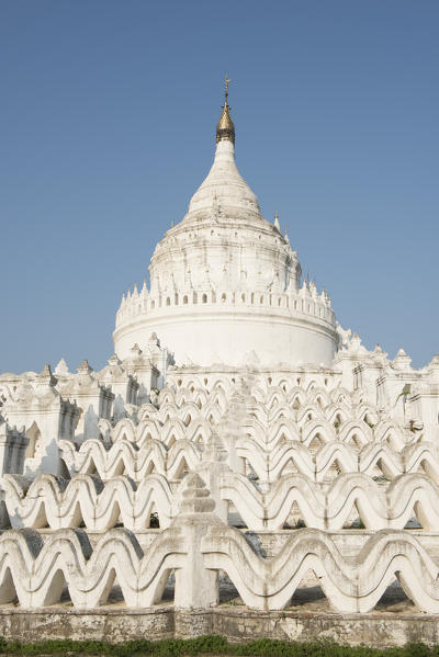 Hsinbyume white pagoda, Mingun, Sagaing region, Myanmar (Burma).