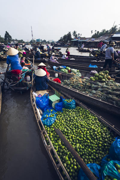 Can Tho, Mekong Delta, Southern Vietnam. Phong Dien floating market.