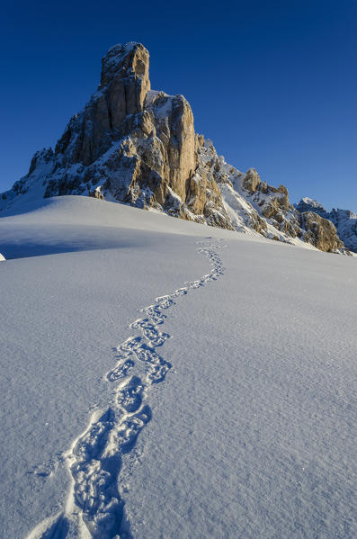 Ra Gusela, Giau Pass, Cortina d'Ampezzo, Dolomiti, Dolomites, Veneto, Italy. Giau Pass