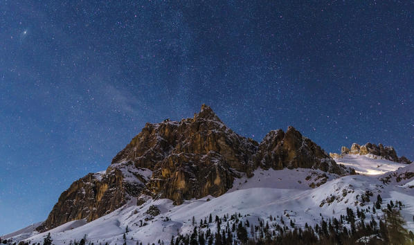 Lagazuoi, Falzarego Pass, Cortina d'Ampezzo, Dolomiti, Dolomites, Veneto, Italy. Lagazuoi mount